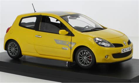 Miniature Renault Clio 1 18 Norev RS F1 Team metallise jaune Décorer