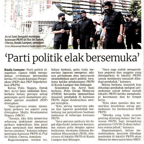 Polis Diraja M Sia On Twitter Pkp Covid Keratan Akhbar Pilihan