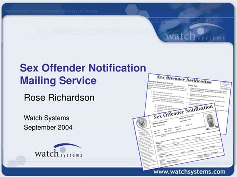 Ppt Sex Offender Notification Mailing Service Powerpoint Presentation