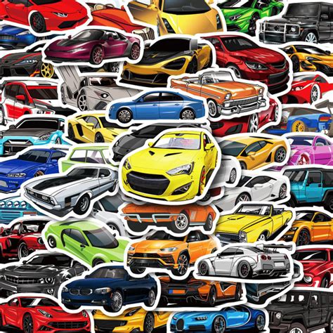 Racing graffiti stickers modified car cartoon stickers boy | Wish