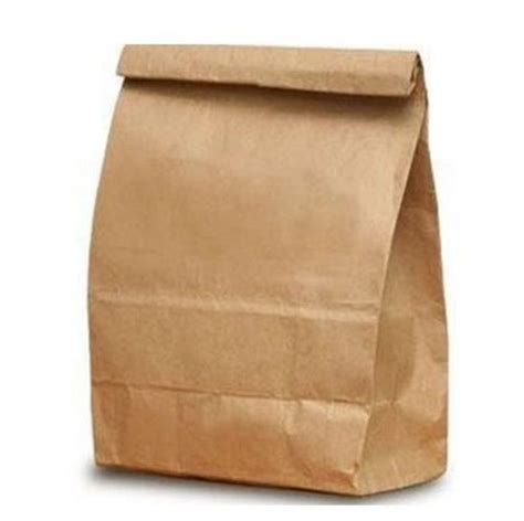 Cream Eco Friendly Recyclable Light Weight Easy To Use Plain Food Packaging Paper Bag At Best