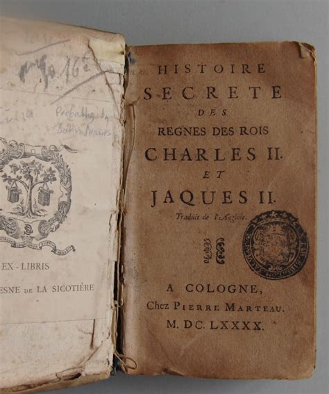 Histoire Secrete Des Regnes Des Rois Charles Ii Et Jaques Ii Traduit