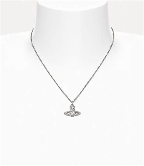 Grace Bas Relief Pendant Necklace In Platinum Crystal Crystal