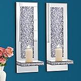 Amazon Aeveco Crystal Crush Diamond Mirrored Candle Sconces