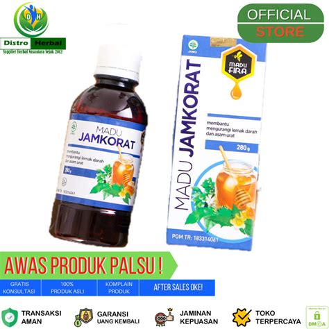 Jual Madu Jamkorat Fira Herbalindo Jamu Madu Kolesterol Dan Asam Urat