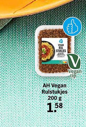 Ah Vegan Rulstukjes G Aanbieding Bij Albert Heijn Folders Nl