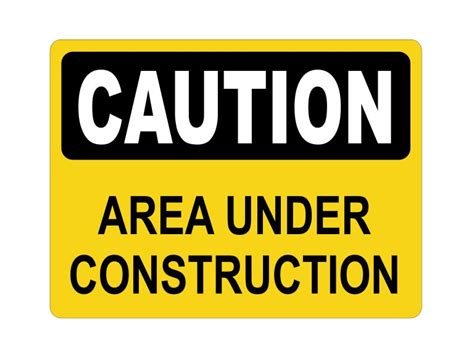 Area Under Construction Sign | Durable Safety Signs