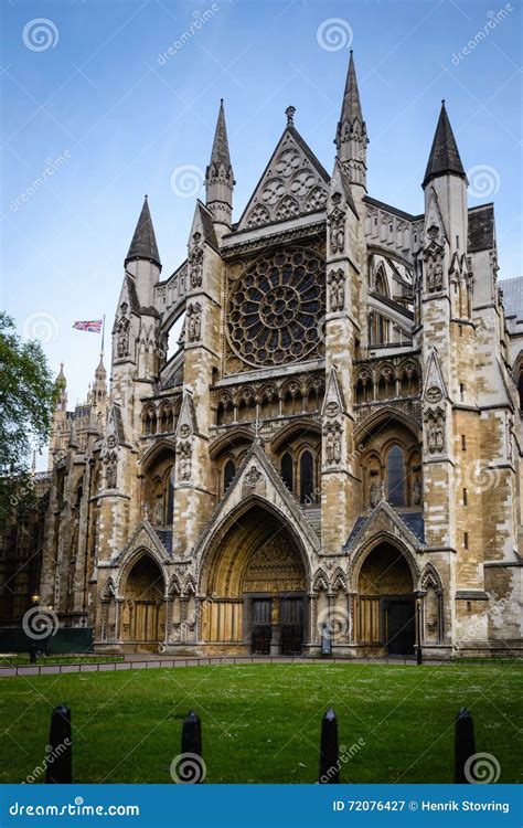 Westminster Abbey London Side Entrance Stock Image Image Of Fence