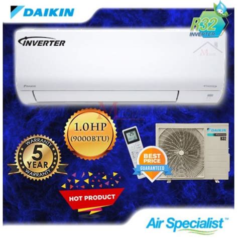 Daikin Inverter Aircond 1 0hp Ftkf25av1m Shopee Malaysia