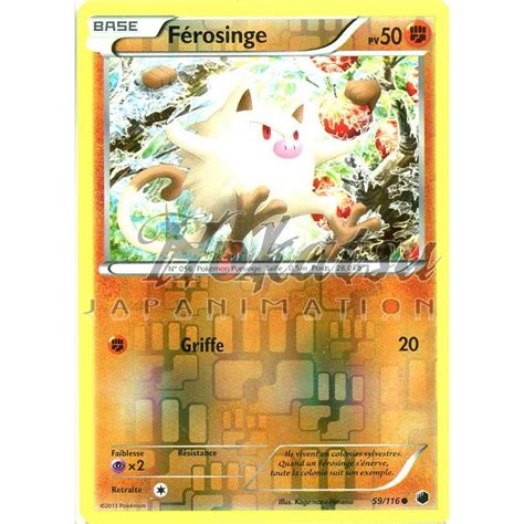 Achat PKM Reverse 059 116 Férosinge NB09 Glaciation Plasma Pokemon