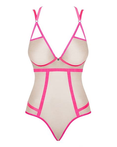 Originale Body Stretch Nude Neon Pink Collezione Nudelia Obsessive