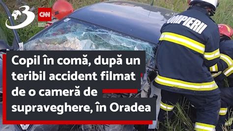 Copil în comă după un teribil accident filmat de o cameră de