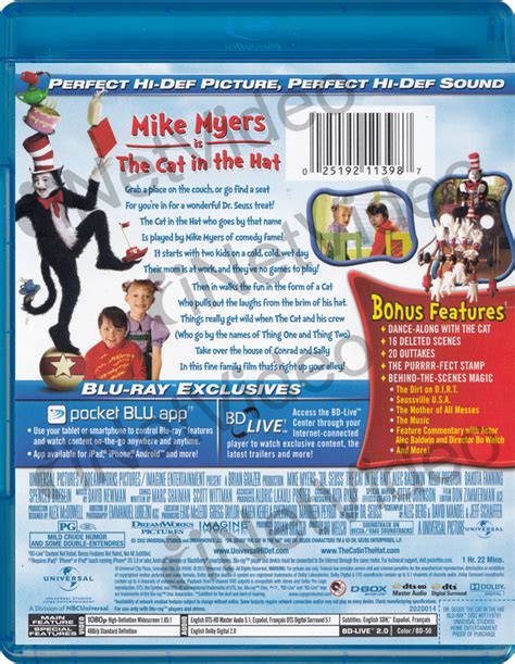 Dr Seuss The Cat In The Hat Blu Ray On Blu Ray Movie