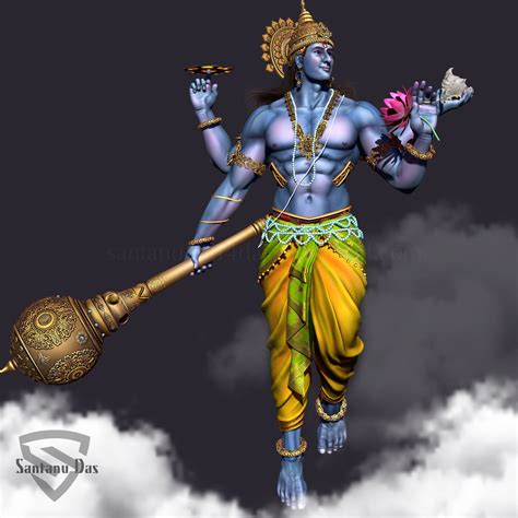 ArtStation - Lord Vishnu by Santanu Das Ganesh Art, Shiva Art, Hindu ...