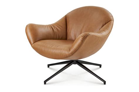 Arden Leather Swivel Armchair Castlery Swivel Leather Armchair