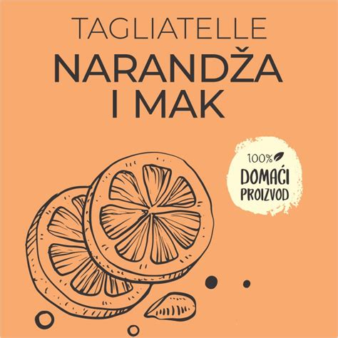 Tagliatelle Narandža Mak Nanina pasta