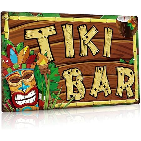 Amazon Blulu Tiki Bar Sign For Outside Patio Decor Tiki Hawaiian