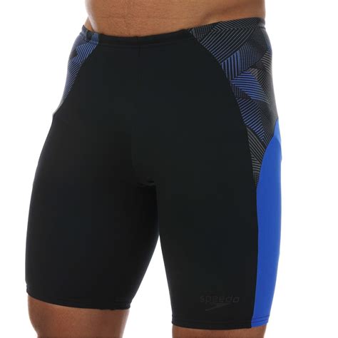 Speedo Eco Endurance Slice Jammer Short Black Blue Sportsdirect