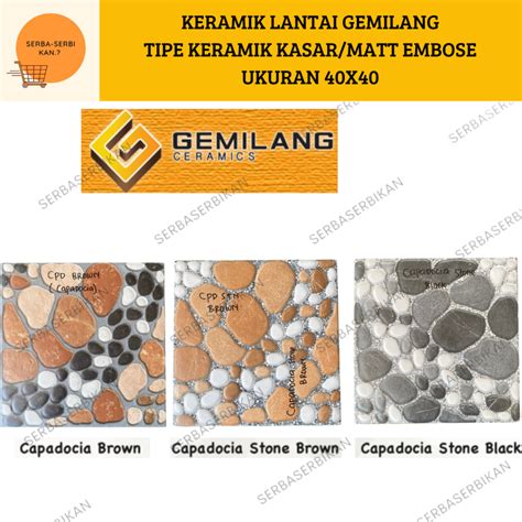 Jual KERAMIK LANTAI 40X40cm GEMILANG KW 1 TYPE MATT KASAR Shopee