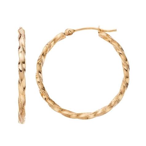 Everlasting Gold 14k Gold Twist Hoop Earrings Kohls Gold Hoop Earrings Jewelry Earrings Gold