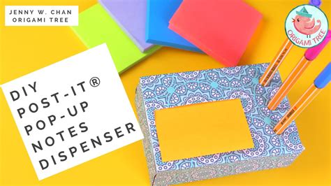 Post It® Note Crafts Diy How To Make A Post It® Pop Up Notes Holder And Dispenser Youtube