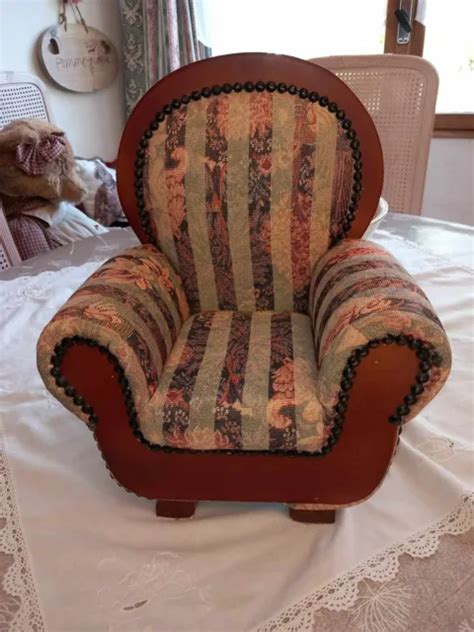 Fauteuil En Tissu Pour Poup E Ancienne Type Jumeau Ou Ours Ancien Type