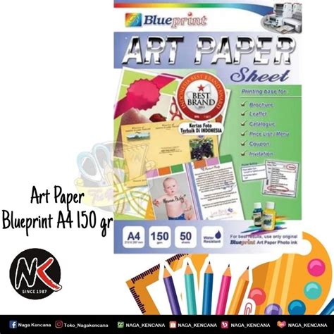 Jual Kertas Art Paper Blueprint A Gsm Shopee Indonesia