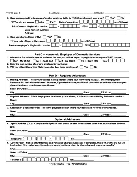 Unemployment Insurance Form New York Free Download