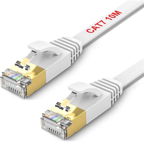 10m Cat 7 Netzwerkkabel Flach Ethernet Kabel Gigabit Lan 10 Gbit S Patchkabel