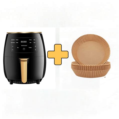 Friteuza Cu Aer Cald Fara Ulei Air Fryer Capacitate 6L Ecran Digital