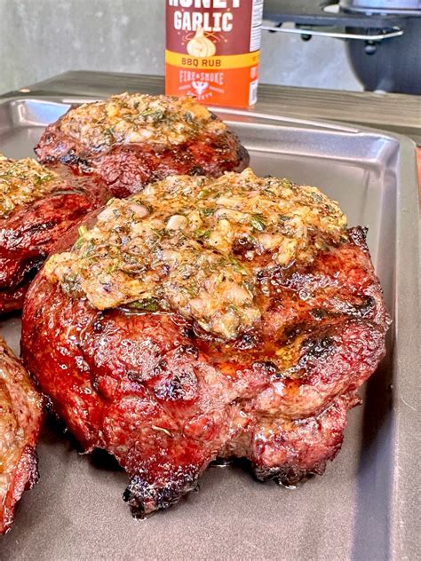 Roasted Garlic Butter Ribeye Steaks Grill Nation