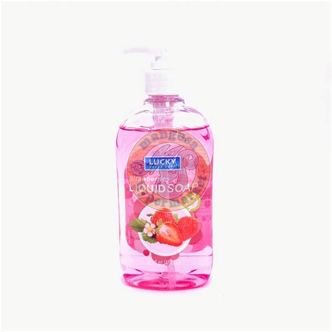 Lucky Liquid Hand Soap Strawberries 14oz Mangusa Hypermarket Online Grocery Shopping In Curacao