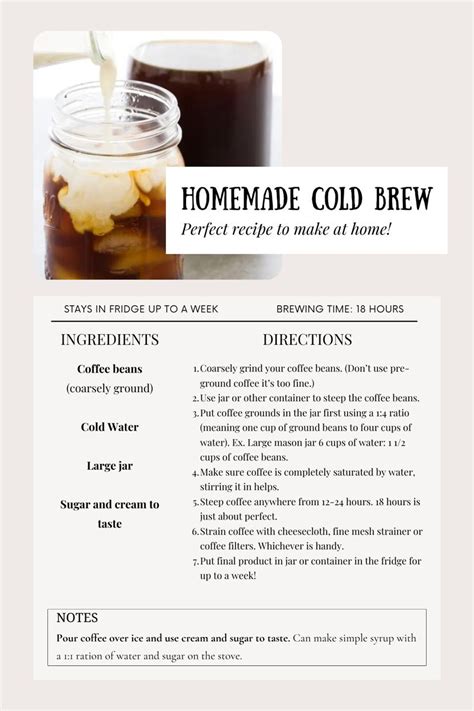 Cold Brew At Home In Cold Coffee Recipes Cold Brew Coffee