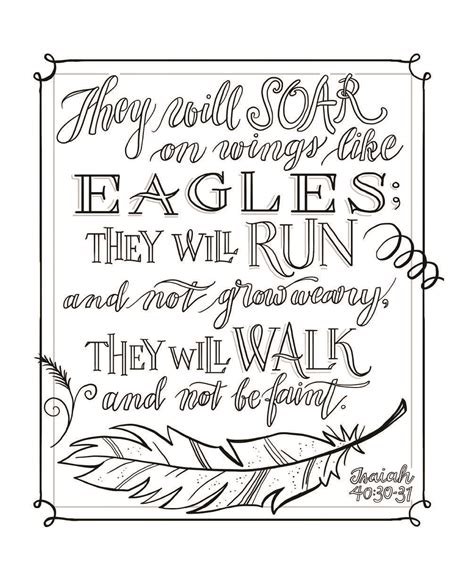 Isaiah 40 31 Coloring Page Sketch Coloring Page