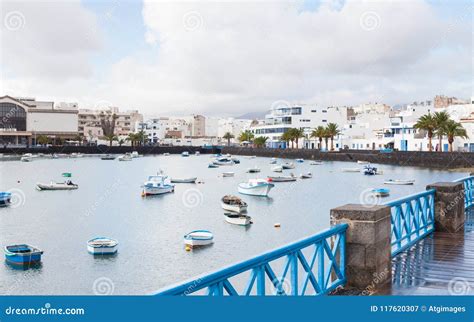 Fishing Boats In The Laguna `charco De San Gines` Editorial Photography