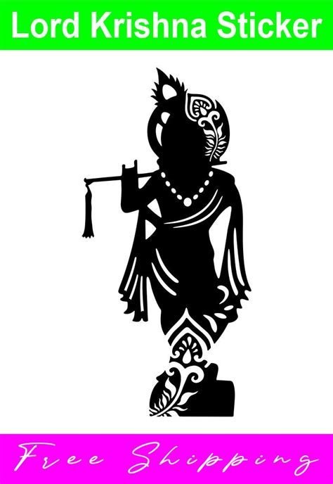 Lord Krishna Decal Hare Rama Hare Krishna Vinyl Sticker for Worship ...