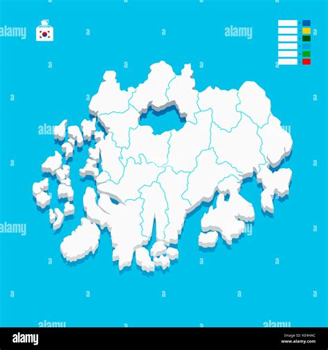 Infographic Map Of Jeollanam Do In Korea Stock Photo Alamy