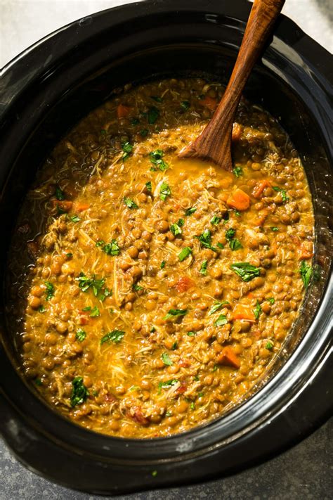 Slow Cooker Chicken And Lentil Soup Skinnytaste