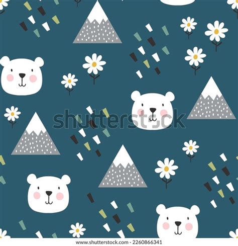 Cute Hand Drawn Polar Bear Happy Stock Vector (Royalty Free) 2260866341 ...