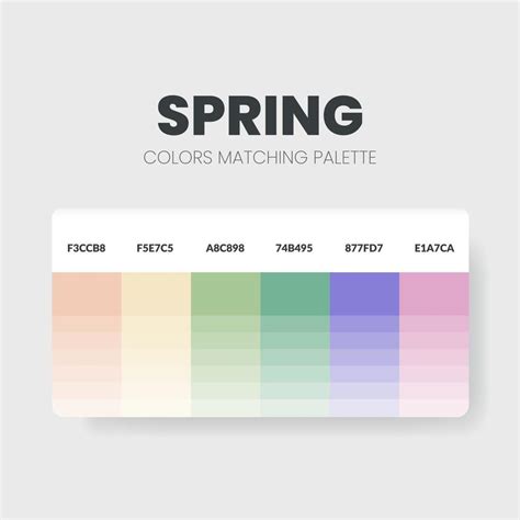 Spring Color Palettes Or Color Schemes Are Trends Combinations And