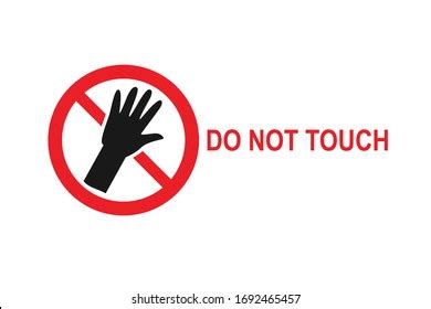 Dont Touch Anything Icon Vector Stock Vector (Royalty Free) 1692465457 ...