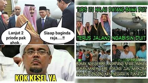 Beredar Meme-meme Lucu Raja Salman Saat Tiba di Indonesia, Kocak Banget! - TribunStyle.com