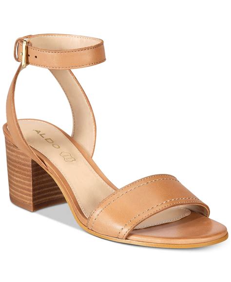 Aldo Womens Lolla Two Piece Block Heel Sandals Aldo Shoes Macys