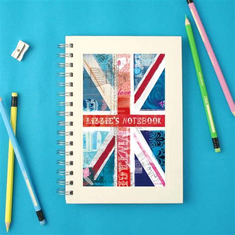 Equipment Made By Ellis Personalised Union Jack Notebook Union Jack