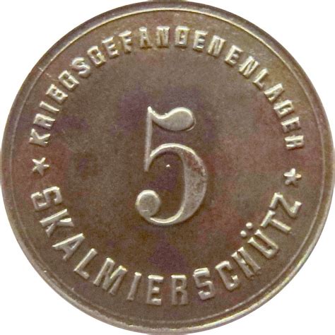 5 Pfennig Skalmierschütz Kriegsgefangenenlager Alemania Notgeld