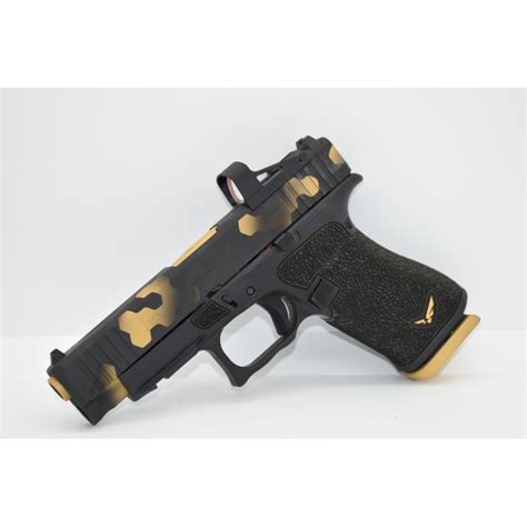 Glock Shield Custom Gold Black Hexa Legacy Custom Edition