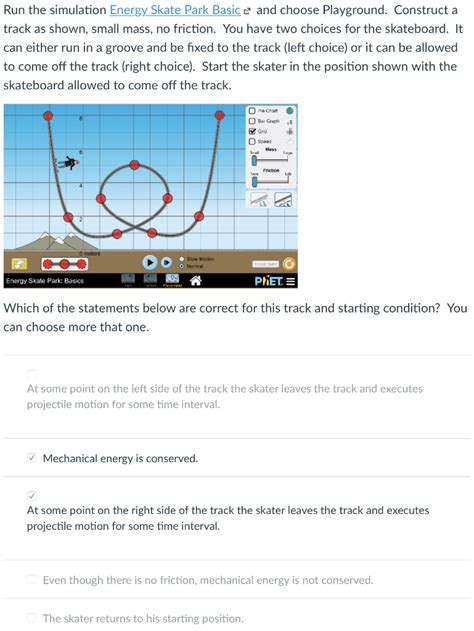 Energy Skate Park Answer Key