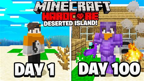 I Survived 100 Days On A Deserted Island In Minecraft YouTube