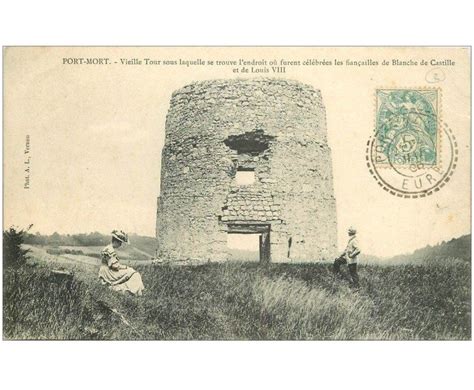 Carte Postale Ancienne 27 PORT MORT Vieille Tour 1906 Bella Animation