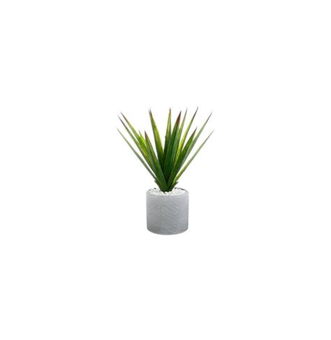 Aloe Vera Avec Son Pot En C Ramique Plante Artificielle H Cm